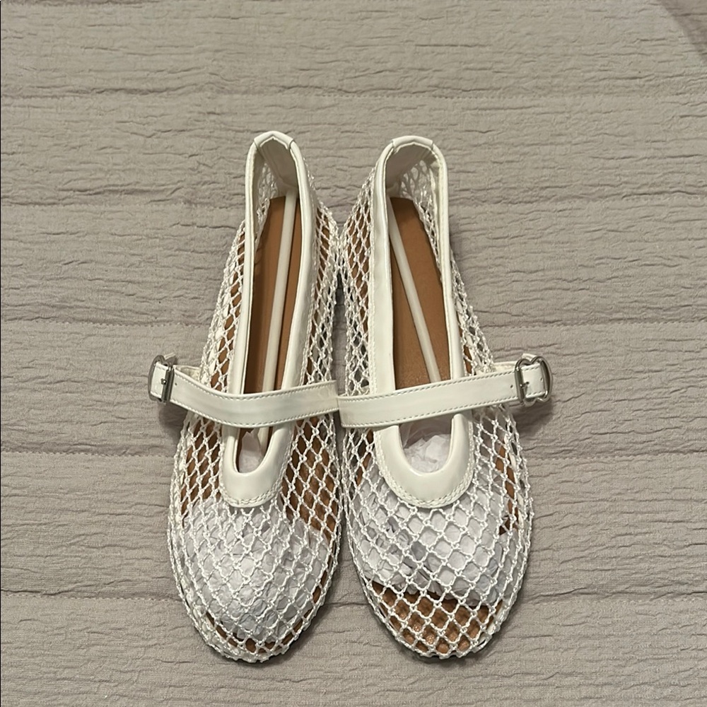 White Mesh Women's Shoes